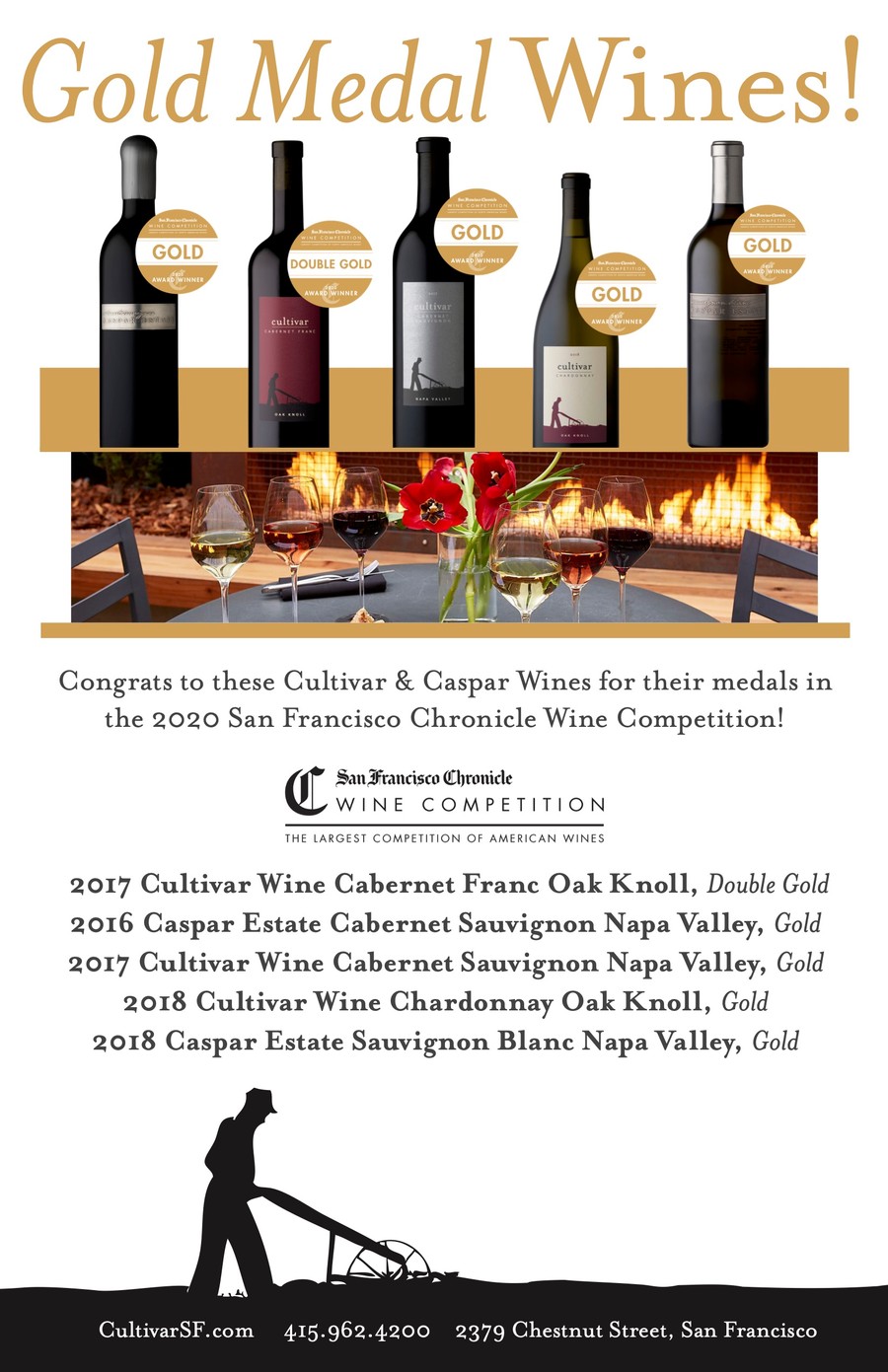 Gold Medal Cultivar & Caspar Wines